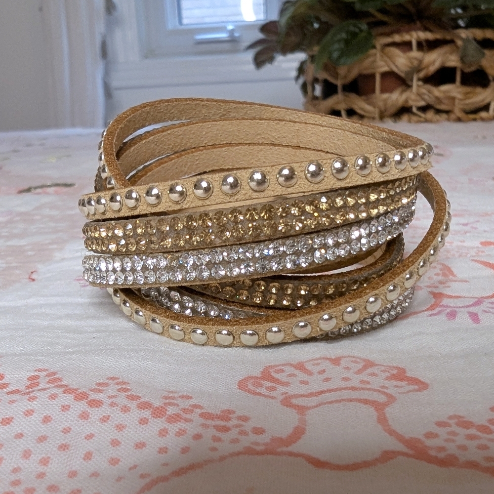 Vintage Y2K faux leather bracelets